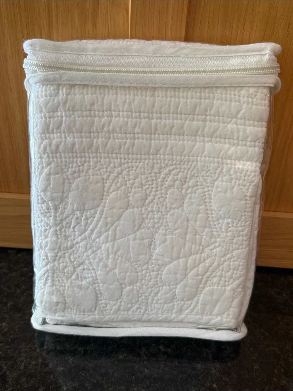 Wellesley Manor 100% cotton white standard pillow sham NEW